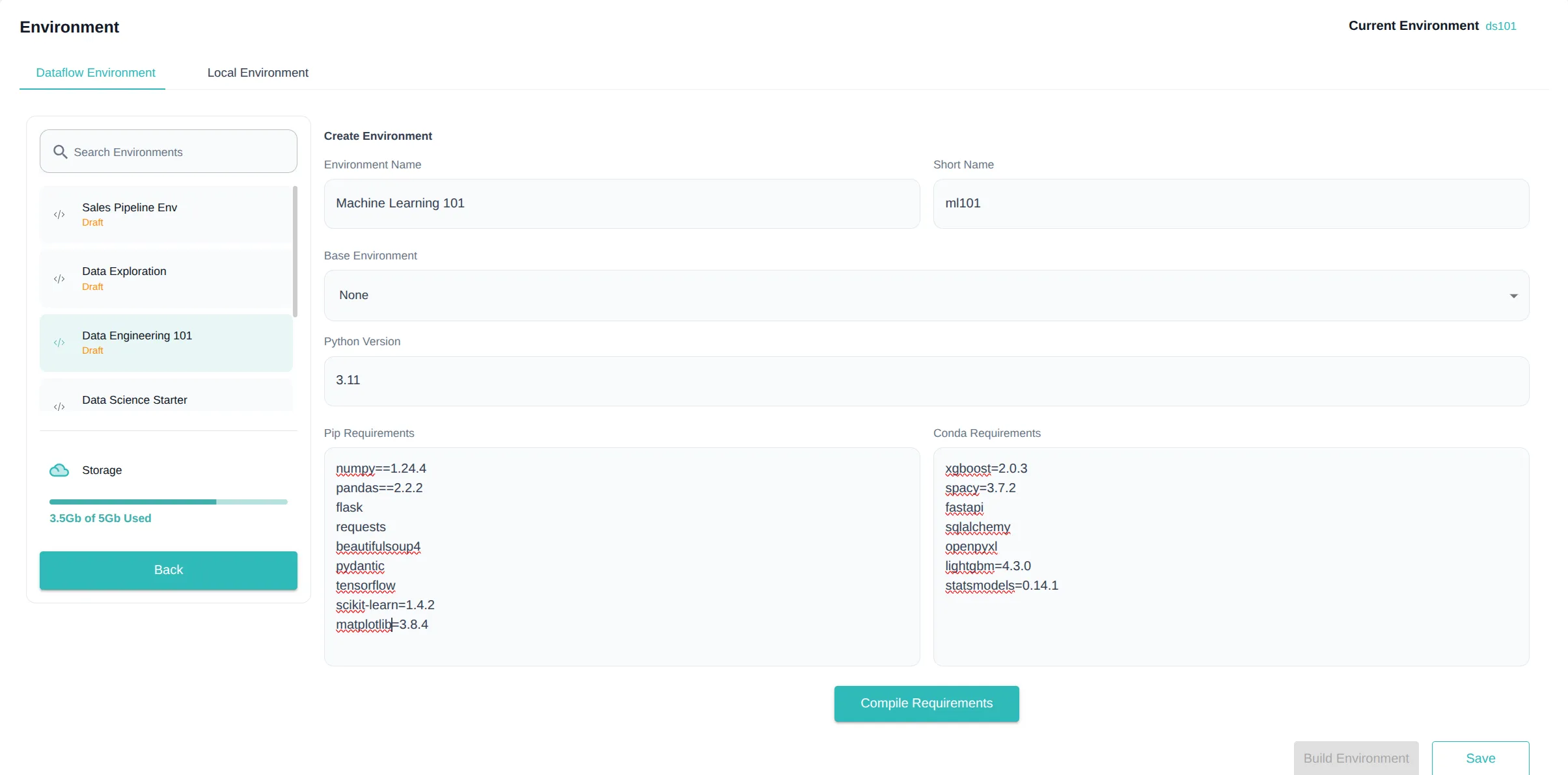 Environment Status Flow