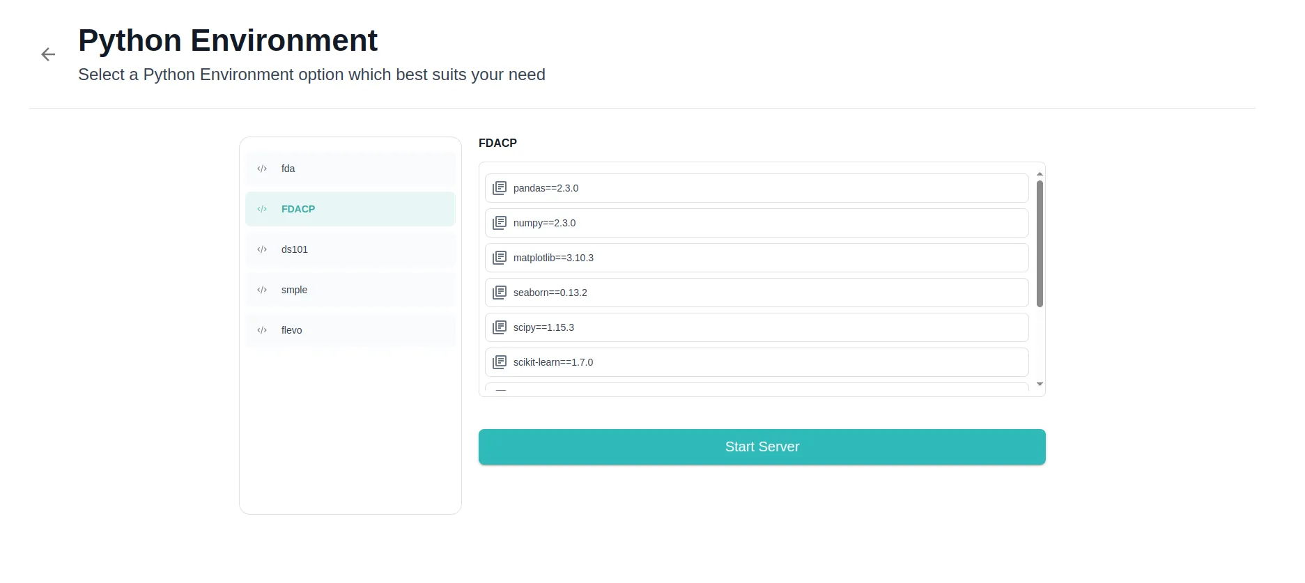 Python Environment Selection